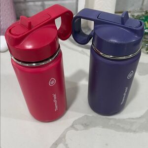 Kids Water Bottle Set - Red and Purple